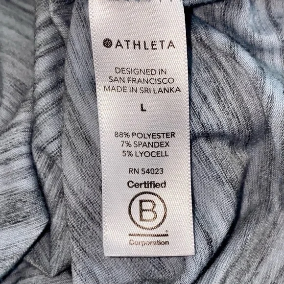 SOLD 💕NEW Athleta Flow Top Essence Spacedye in Glacial Blue/Anthracite Grey - Picture 10 of 14